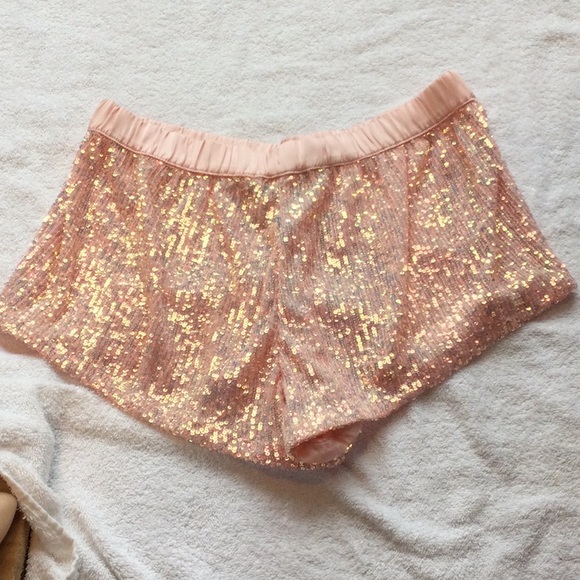 Victoria’s Secret light pink sequined shorts - Picture 3 of 3